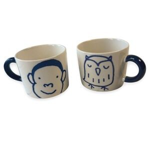 Animal Mugs -Owl & Monkey New 14 oz Mugs